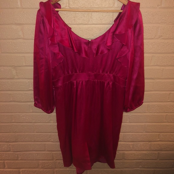 Tibi Pink Silk Ruffle Dress - Picture 2 of 3
